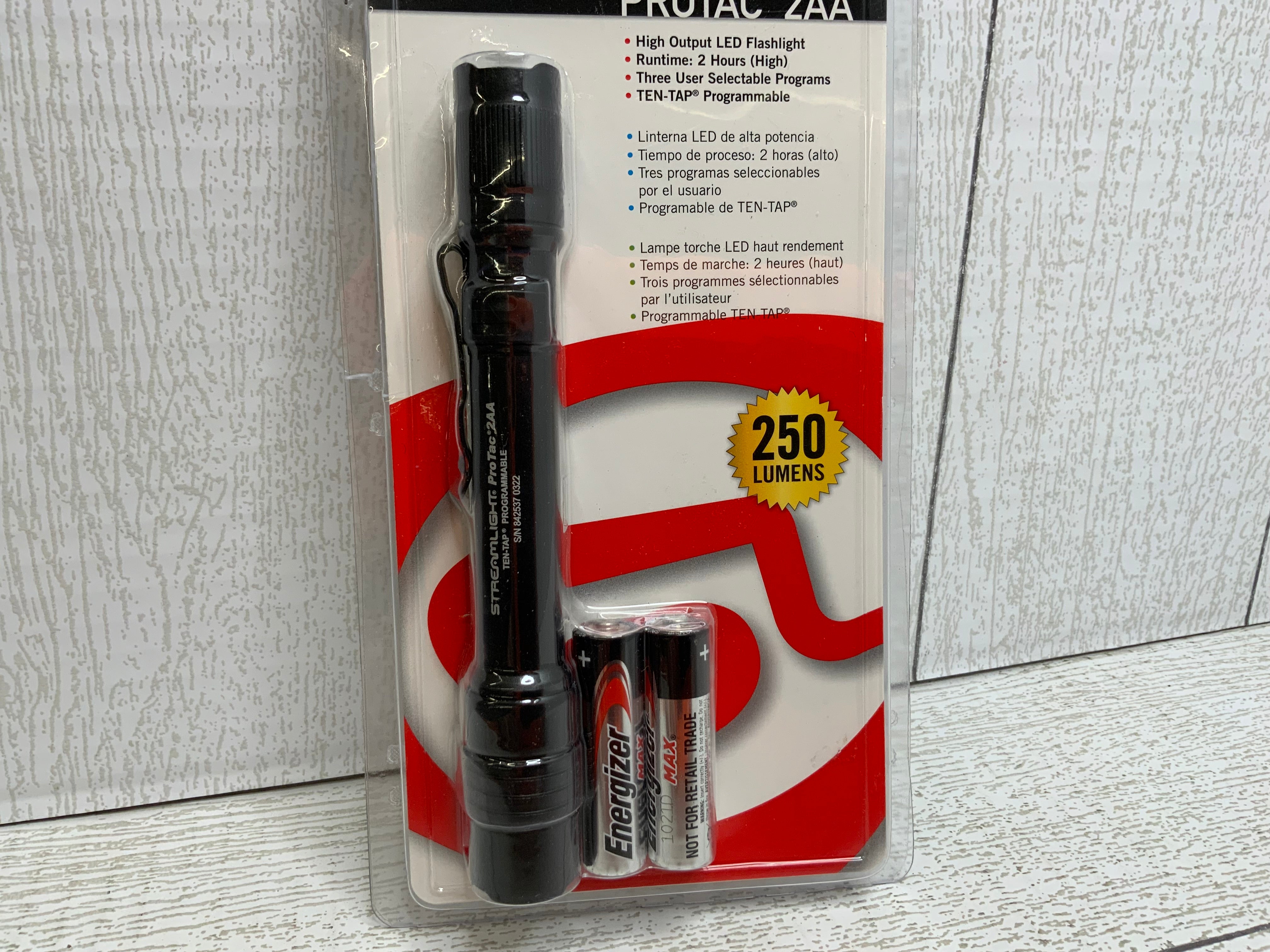 Streamlight 88033 ProTac 2AA 250-Lumen EDC Professional Tactical Flashlight (8050788827374)
